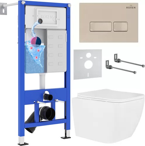Изображение товара Унитаз подвесной с инсталляцией Roxen StounFix Dual Fresh 966634