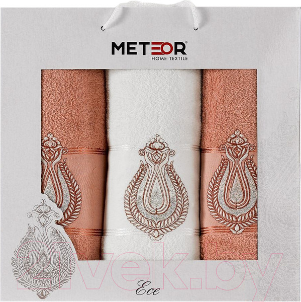 Изображение товара Набор полотенец METEOR Ece / 11246 (3шт, в коробке, персиковый)