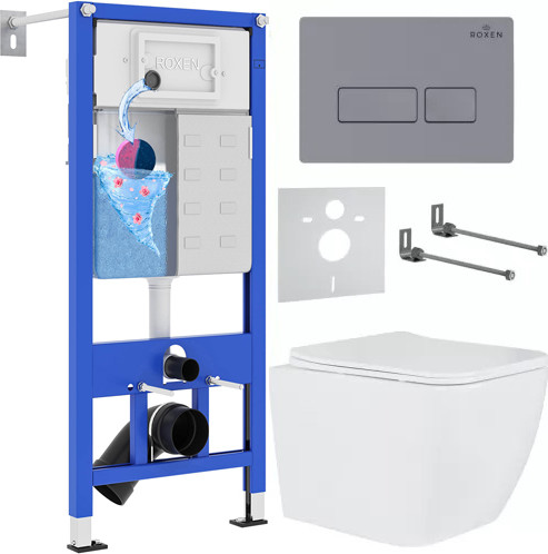 Изображение товара Унитаз подвесной с инсталляцией Roxen StounFix Dual Fresh 966775