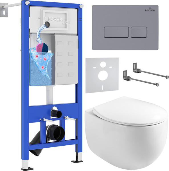 Изображение товара Унитаз подвесной с инсталляцией Roxen StounFix Dual Fresh 966842