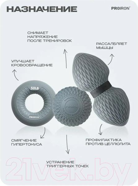 Изображение товара Набор для массажа Proiron НМФР03 (серый)