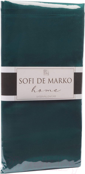 Изображение товара Наволочка Sofi de Marko Мармис 70х70 / НВ-мс-70х70мал (малахитовый)