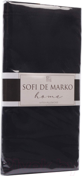 Изображение товара Наволочка Sofi de Marko Мармис 70х70 / НВ-мс-70х70чер (черный)