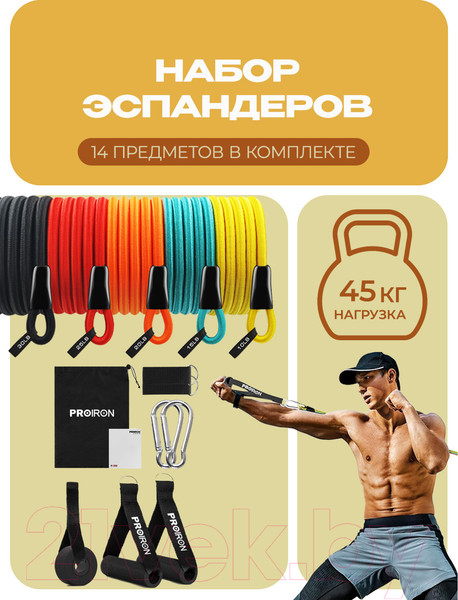 Изображение товара Набор эспандеров Proiron НЭ005 (5шт)