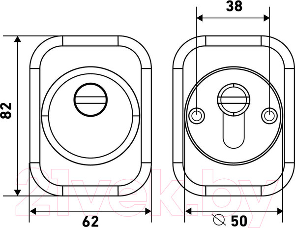 Изображение товара Накладка на цилиндр БУЛАТ Форте БНД 04.02 (матовый черный)