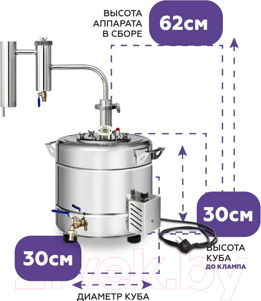Изображение товара Дистиллятор бытовой ФЕНИКС Мечта New (20л, +ТЭН)