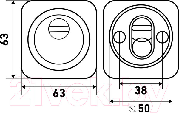 Изображение товара Накладка на цилиндр БУЛАТ Атлас БНД 05.04 (хром)