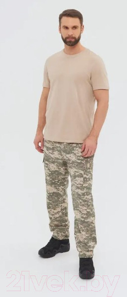 Изображение товара Штаны для охоты и рыбалки Huntsman Антигнус Смесовая Светлый пиксель 182/2 (р-р 56-58/182)