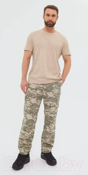 Изображение товара Штаны для охоты и рыбалки Huntsman Антигнус Смесовая Светлый пиксель 182/2 (р-р 56-58/182)