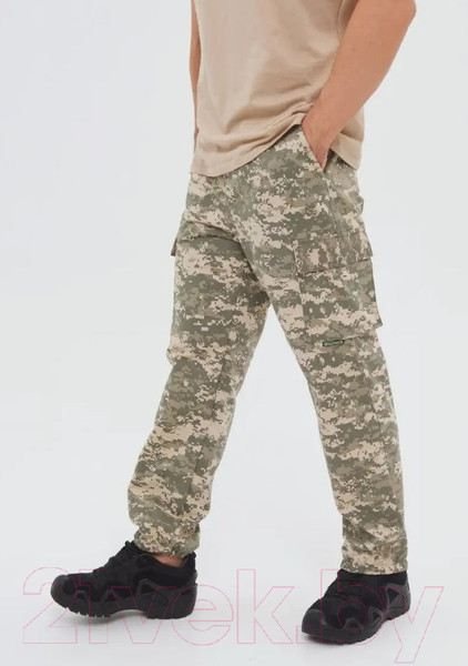 Изображение товара Штаны для охоты и рыбалки Huntsman Антигнус Смесовая Светлый пиксель 182/2 (р-р 56-58/182)