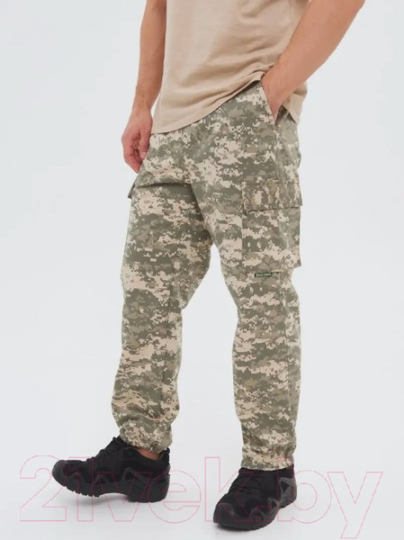 Изображение товара Штаны для охоты и рыбалки Huntsman Антигнус Смесовая Светлый пиксель 182/2 (р-р 56-58/182)