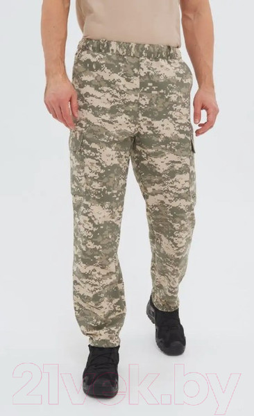 Изображение товара Штаны для охоты и рыбалки Huntsman Антигнус Смесовая Светлый пиксель 182/2 (р-р 56-58/182)