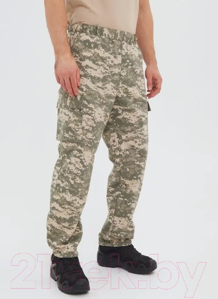 Изображение товара Штаны для охоты и рыбалки Huntsman Антигнус Смесовая Светлый пиксель 182/2 (р-р 56-58/182)