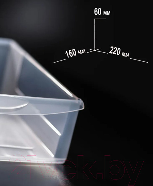 Изображение товара Органайзер для хранения Эльфпласт Mini Box / ЕР596 (черный/прозрачный)