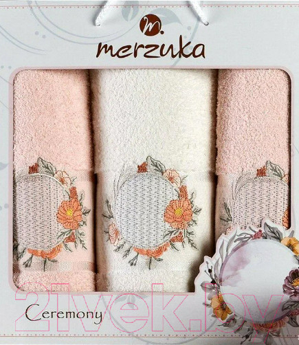 Изображение товара Набор полотенец Merzuka Ceremony / 11777 (3шт, в коробке, пудровый)