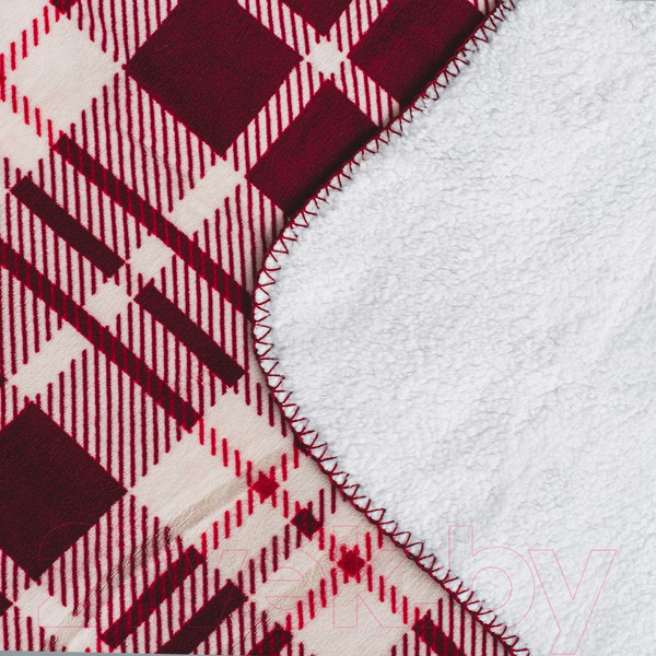 Изображение товара Плед АртПостель Клетка / 20-2/5 (белый/красный)