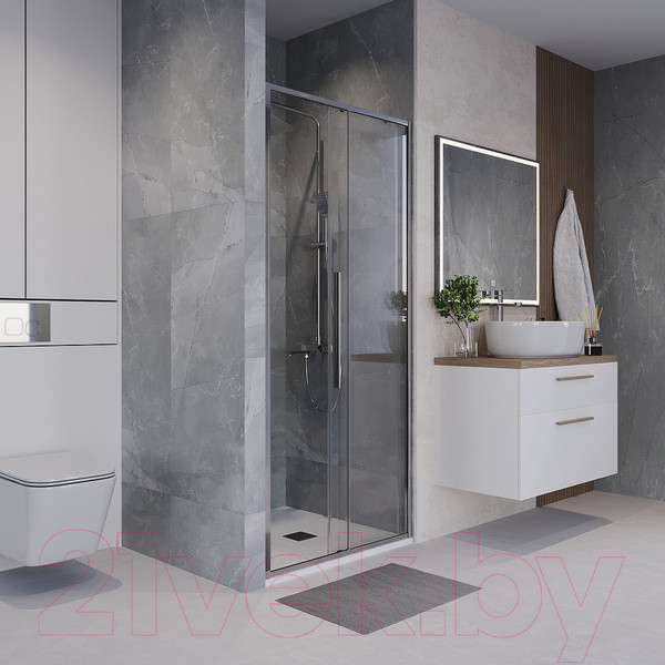 Изображение товара Душевая дверь Niagara NG-64-11A 110x195 (хром/прозрачное стекло)