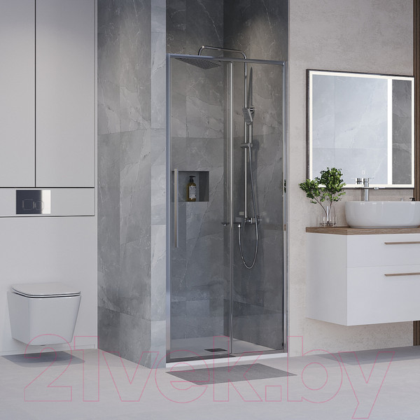 Изображение товара Душевая дверь Niagara NG-64-13A 130x195 (хром/прозрачное стекло)