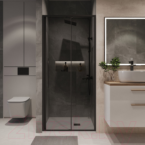 Изображение товара Душевая дверь Niagara NG-85-11TB 110x195 (черный матовый/тонированное стекло)