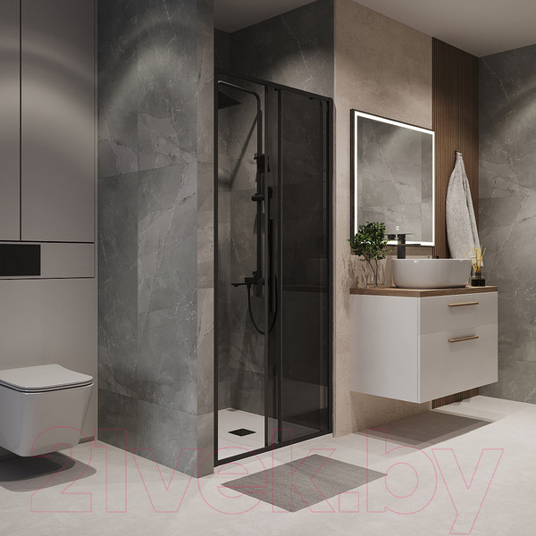 Изображение товара Душевая дверь Niagara NG-85-11TB 110x195 (черный матовый/тонированное стекло)