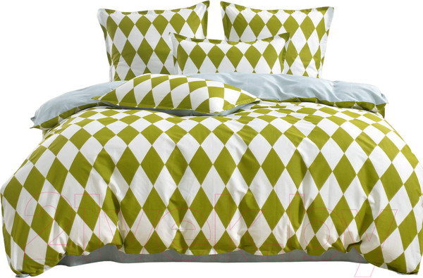 Изображение товара Комплект постельного белья Sofi de Marko Локи 1.6 / 1.6-5658 (зеленый)