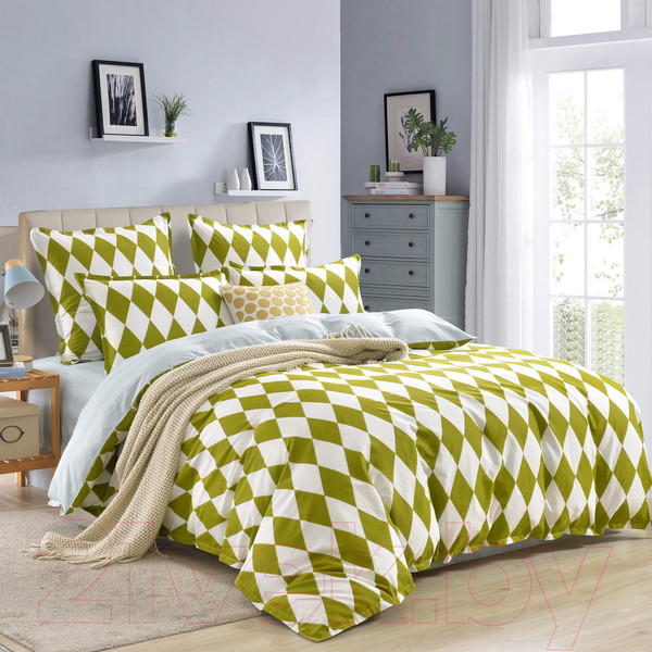 Изображение товара Комплект постельного белья Sofi de Marko Локи 1.6 / 1.6-5658 (зеленый)