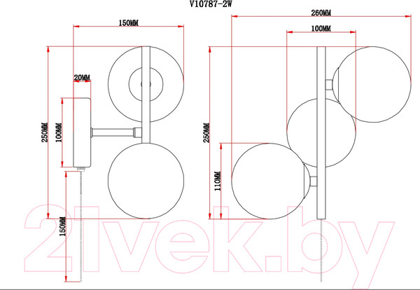 Изображение товара Бра Moderli Renny / V10787-2W