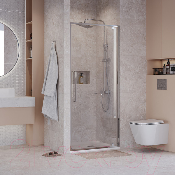 Изображение товара Душевая дверь Niagara NG-66-9A 90x195 (хром/прозрачное стекло)