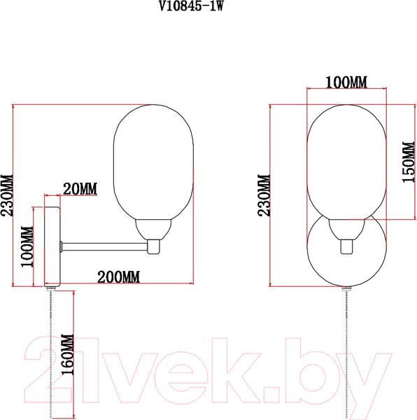 Изображение товара Бра Moderli Gracy / V10845-1W