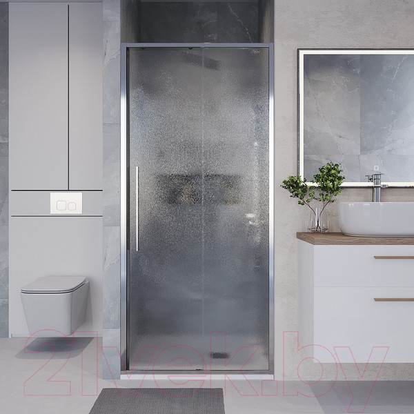 Изображение товара Душевая дверь Niagara NG-65-13CH 130x195 (хром/шиншилла стекло)