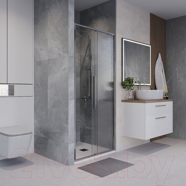 Изображение товара Душевая дверь Niagara NG-65-9CH 90x195 (хром/шиншилла стекло)