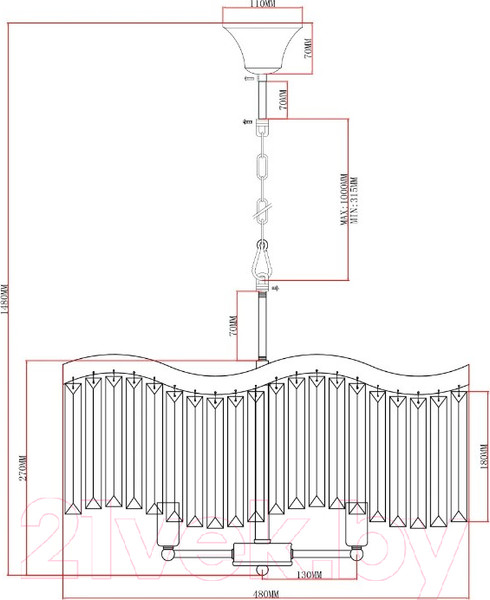 Изображение товара Люстра Moderli Wave / V10767-6P