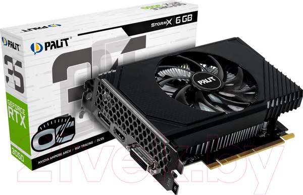 Изображение товара Видеокарта Palit RTX 3050 StormX OC 6GB (NE63050S18JE-1070F)