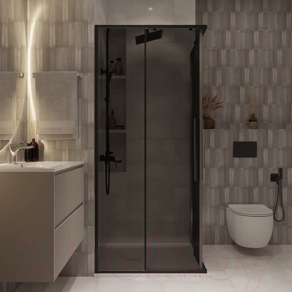 Изображение товара Душевой уголок Niagara NG-2823-34BLACK 90x90x195 (черный матовый/тонированное стекло)