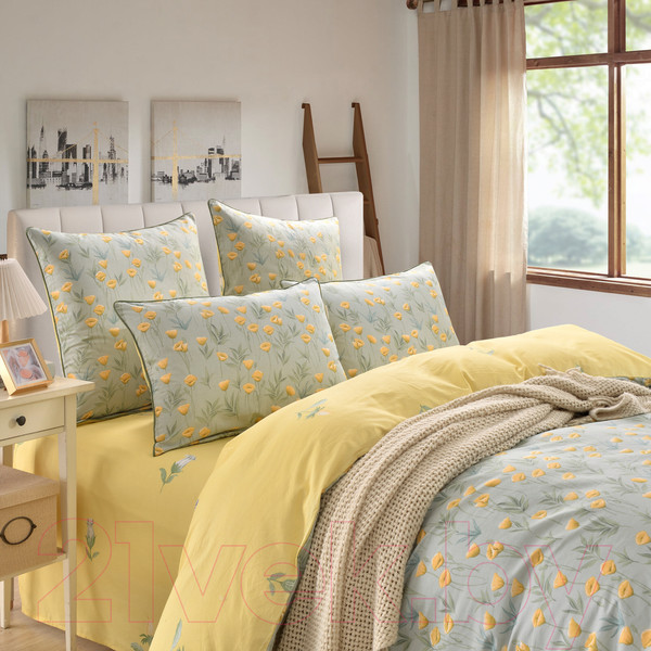 Изображение товара Комплект постельного белья Sofi de Marko Присцила 1.6 / 1.6-3242 (желтый)