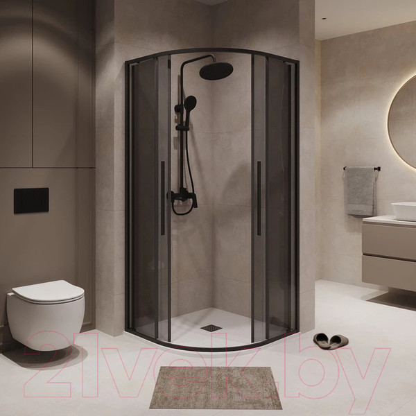 Изображение товара Душевой уголок Niagara NG-2825-34BLACK 80x80x195 (черный матовый/тонированное стекло)