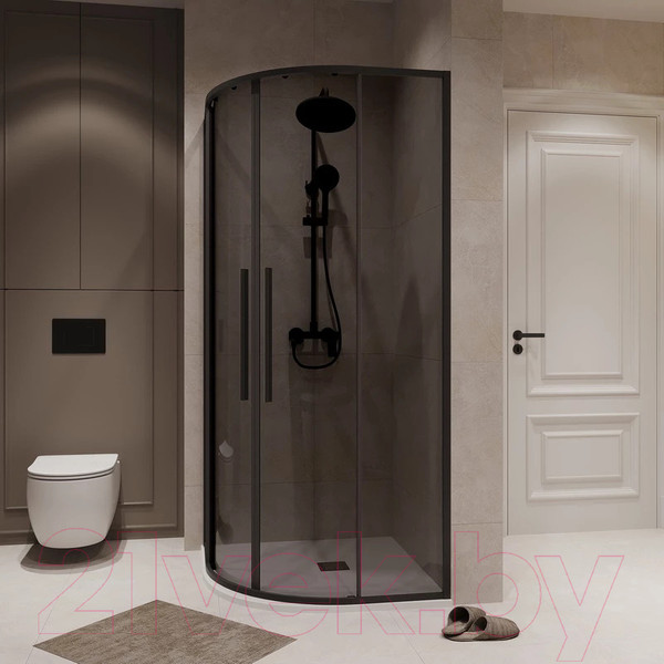 Изображение товара Душевой уголок Niagara NG-2825-34BLACK 80x80x195 (черный матовый/тонированное стекло)