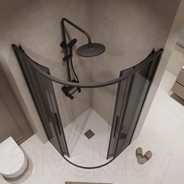 Изображение товара Душевой уголок Niagara NG-2825-34BLACK 80x80x195 (черный матовый/тонированное стекло)