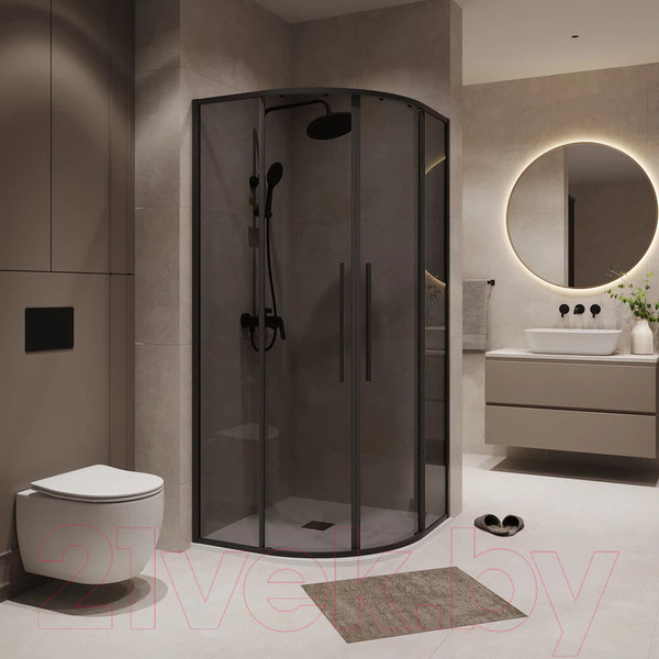 Изображение товара Душевой уголок Niagara NG-2827-34BLACK 100x100x195 (черный матовый/тонированное стекло)