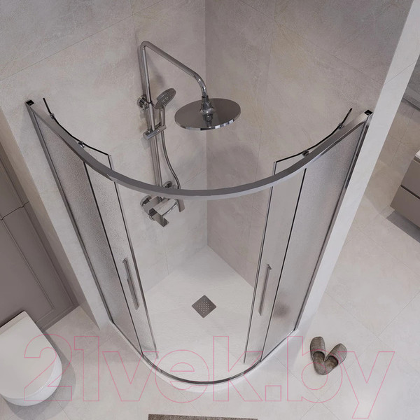 Изображение товара Душевой уголок Niagara NG-3626-34 90x90x195 (хром/шиншилла стекло)