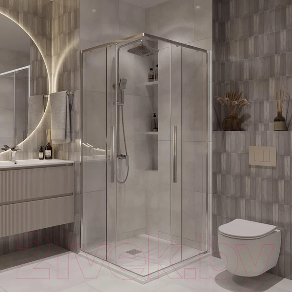 Изображение товара Душевой уголок Niagara NG-6622-34 80x80x195 (хром/прозрачное стекло)