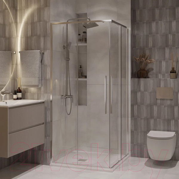 Изображение товара Душевой уголок Niagara NG-6624-34 100x100x195 (хром/прозрачное стекло)