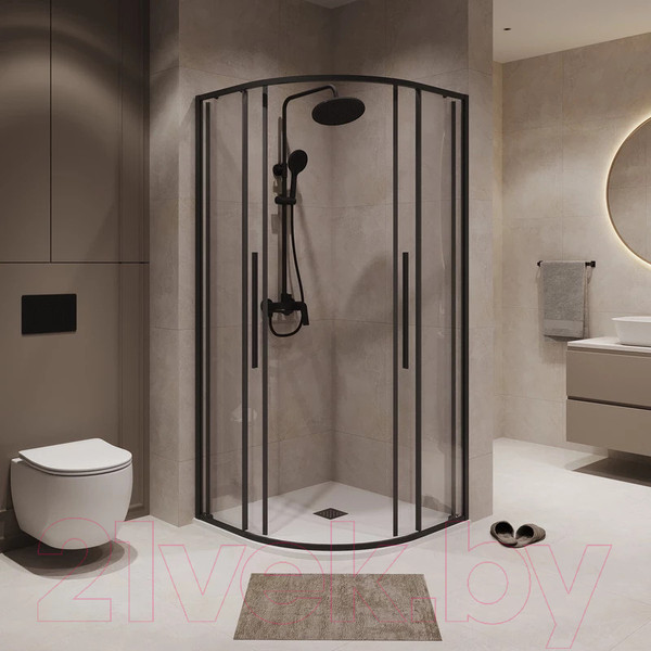 Изображение товара Душевой уголок Niagara NG-6826-34BLACK 90x90x195 (черный матовый/прозрачное стекло)