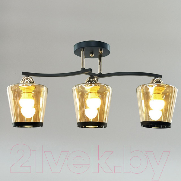 Изображение товара Люстра Aitin-Pro НПБ 02-3x60-101 / 9072/3 (черный/золото)