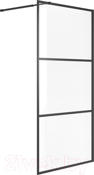 Изображение товара Душевая стенка Niagara NG-688-12BLACK 120x195 (черный матовый/прозрачное стекло)