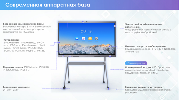 Изображение товара Интерактивная панель Hikvision DS-D5C75RB/B