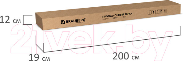 Изображение товара Проекционный экран Brauberg Tripod / 236730 (180x180)