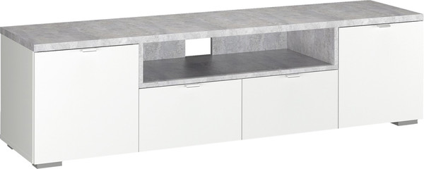 Изображение товара Тумба Аквилон Акцент ТВ (белое сияние/цемент светлый)