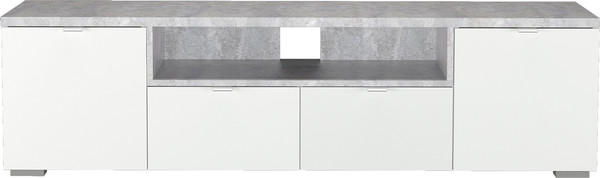 Изображение товара Тумба Аквилон Акцент ТВ (белое сияние/цемент светлый)