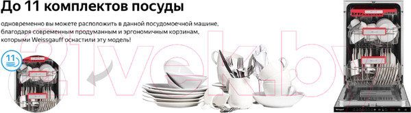 Изображение товара Посудомоечная машина Weissgauff BDW 4536 D Infolight